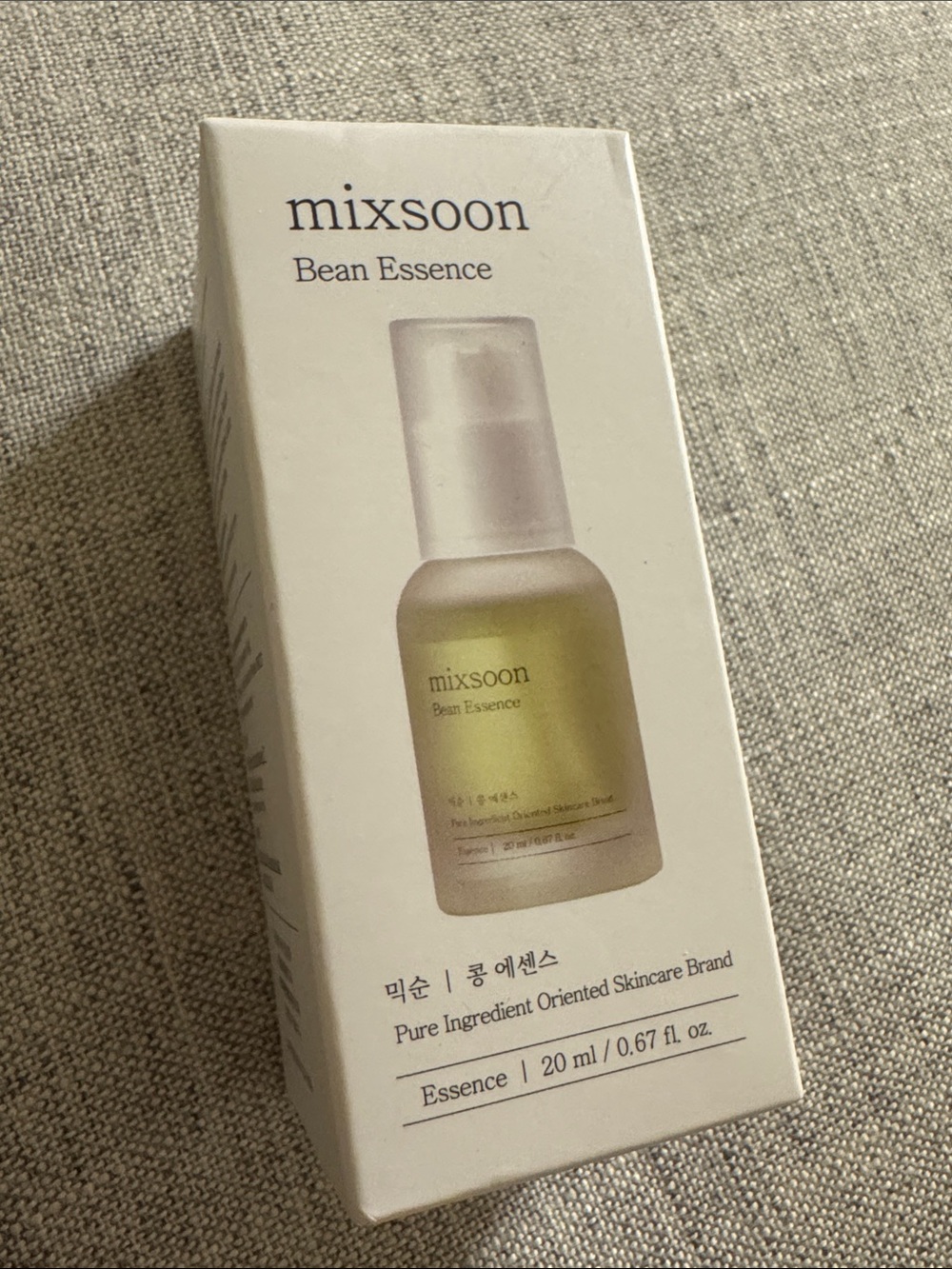 mixsoon Bean Essence pure Ingredient oriented skincare brand 20ml travel size